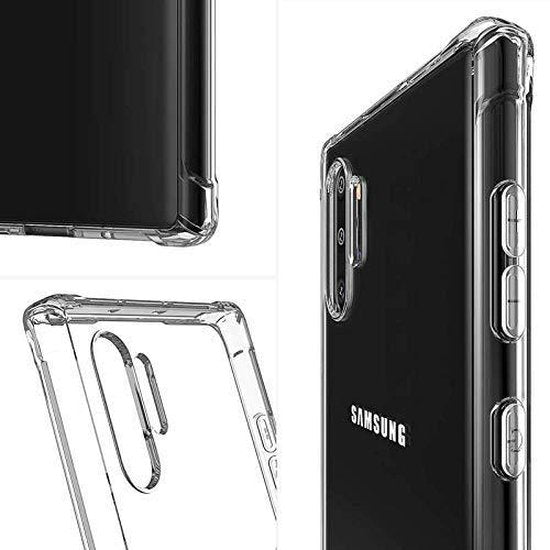 Shockproof Flexibele achterkant Silicone hoesje Transparant Geschikt voor: Samsung Galaxy Note 10 Plus