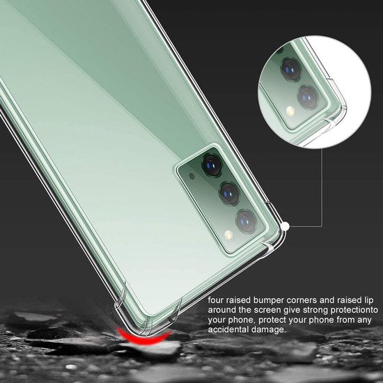 Samsung Galaxy Note 20 Hoesjes – Siliconen Backcover – Schokbestendig – Transparant-Ilumina Benelux