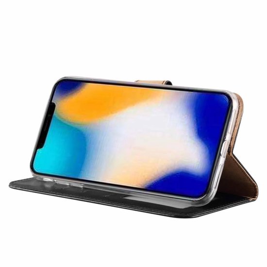 iPhone X/XS Hoesjes – Portemonnee Bookcase – Pasjeshouder – 2x Full Screenprotector – Zwart-Ilumina Benelux