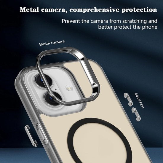 iPhone 16 Hoesjes – Magnetische Backcover Magsafe – Slank & Dun – Schokbestendig – Zwart-Ilumina Benelux