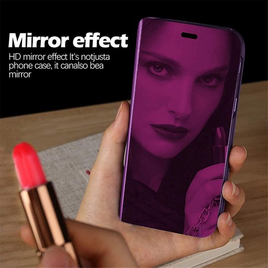 Spiegel Cover - Hoesje - Clear View Case Geschikt voor: Samsung Galaxy A02s / M02s - Blauwpaars