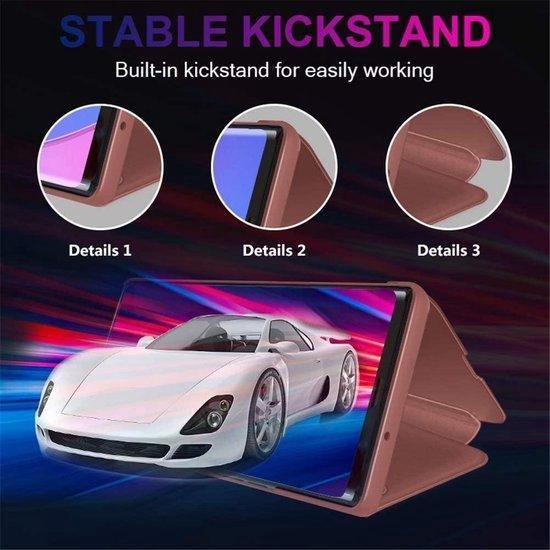 Spiegel Cover - Hoesje - Clear View Case Geschikt voor: Samsung Galaxy A41 - Roségoud