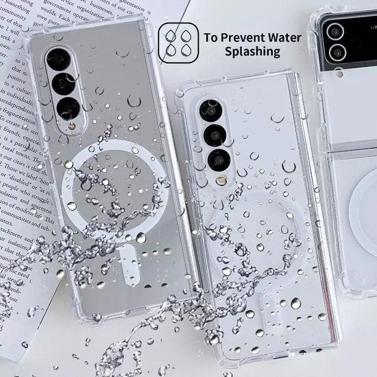 Samsung Galaxy Z Fold 4 Hoesjes – Transparante TPU Backcover – MagSafe Compatibel – Schokbestendig – Dun & Flexibel – Doorzichtig-Ilumina Benelux