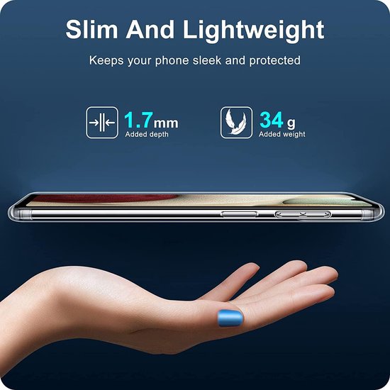 Samsung Galaxy A42 Hoesjes – Transparante Siliconen Backcover – Soft Case – Inclusief Screenprotector – Transparant