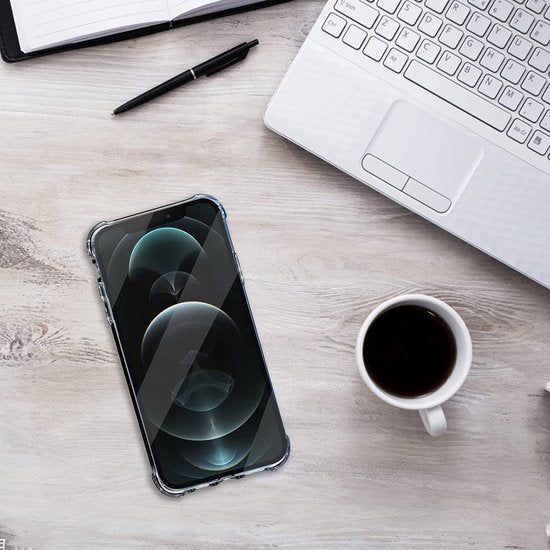 iPhone 12 Mini Hoesjes – Siliconen Backcover Schokbestendig – 2x Screenprotector Gehard Glas-Ilumina Benelux