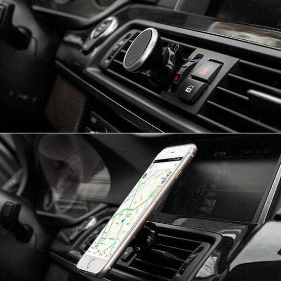 Telefoonhouder auto – Magnetische autohouder – Voor ventilatierooster – Universeel – Zwart-Telefoonhouders-Ilumina Benelux