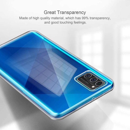 Samsung Galaxy A41 Hoesjes – TPU Siliconen Backcover + 2x Screenprotector Gehard Glas – Anti-kras – Transparant-Ilumina Benelux