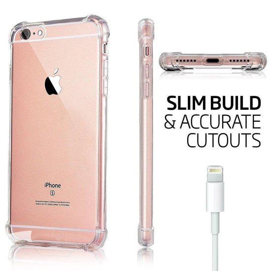 iPhone 7 Plus/8 Plus Hoesjes – Anti-Shock Backcover – Schokbestendig – Inclusief 2x Screenprotector – Transparant-Ilumina Benelux