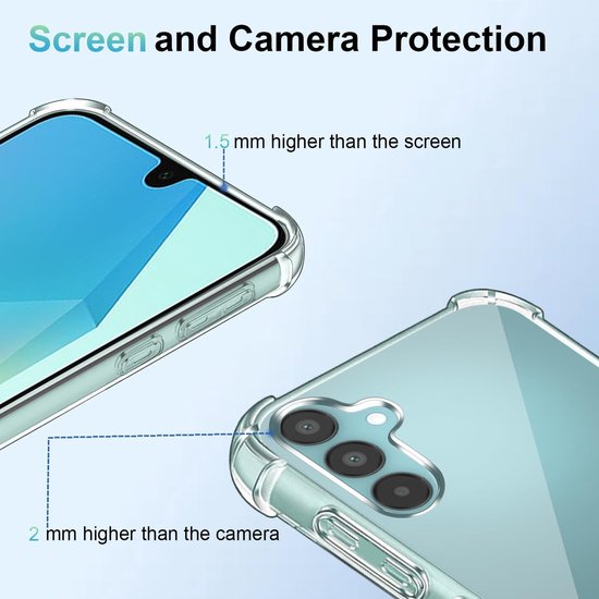 Shockproof Hoesje Geschikt voor Samsung Galaxy A16 Met koord -  Groen - Cover - Nek Hanger - Koord Hoes