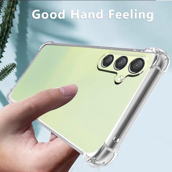 Samsung Galaxy A35 Hoesjes – Siliconen Backcover Anti-Shock – Schokbestendig – Incl. 3x Screenprotector Gehard Glas – Transparant-Ilumina Benelux