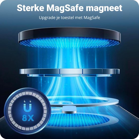 iPhone 12 Pro Max Hoesjes – Ultra Dun TPU Backcover – MagSafe Magnetische Ring – Draadloos Opladen – Transparant-Ilumina Benelux