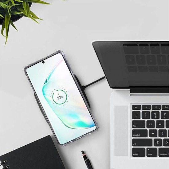 Shock proof Hoesje Geschikt voor: Samsung Galaxy Note 10 - Anti-Shock Silicone - Transparant