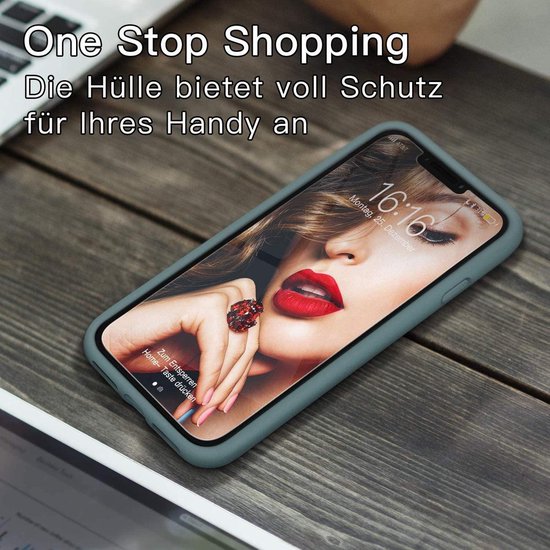 iPhone 11 Hoesjes – Liquid Siliconen Backcover – TPU Soft Case – 2x Gehard Glas Screenprotector – Pine Groen-Ilumina Benelux