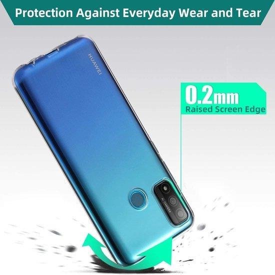 Huawei P Smart 2020 Hoesjes – Transparante TPU Siliconen Backcover – Soft Case – Incl. Gehard Glas Screenprotector-Ilumina Benelux