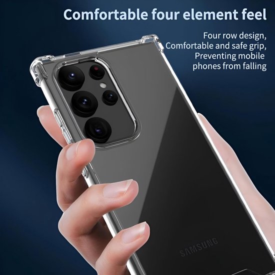 Samsung Galaxy S24 Ultra Hoesjes – Crystal Clear Backcover – Schokbestendig – Transparant-Ilumina Benelux