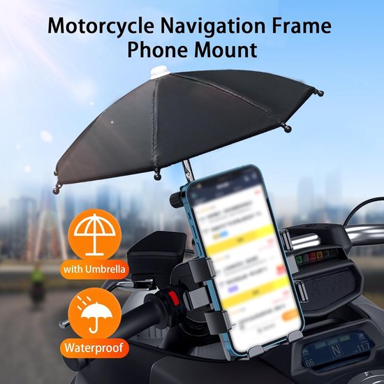 Telefoonhouder fiets – 360° draaibaar – Geschikt voor scooter en motor – Universele smartphonehouder – Zwart-Ilumina Benelux