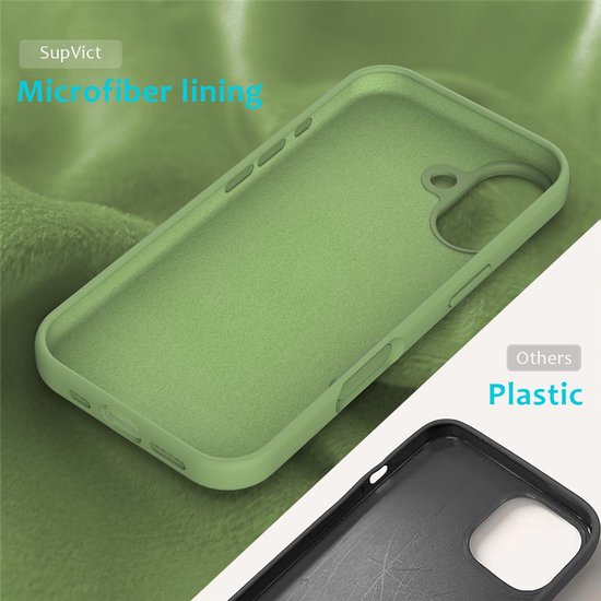 iPhone 17 Hoesjes – Liquid Siliconen Backcover – Soft Touch – Inclusief 2x Screenprotector – Groen-Ilumina Benelux