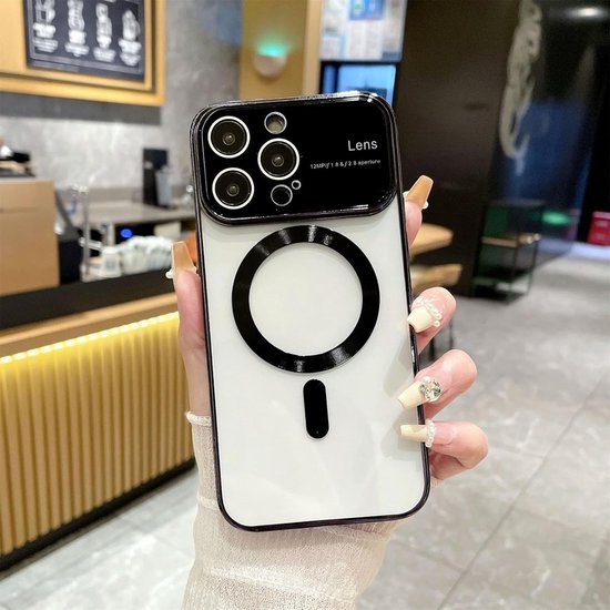 iPhone 12 Hoesjes – Magnetische Backcover met MagSafe – Camera Lens Protector – Zwart-Ilumina Benelux