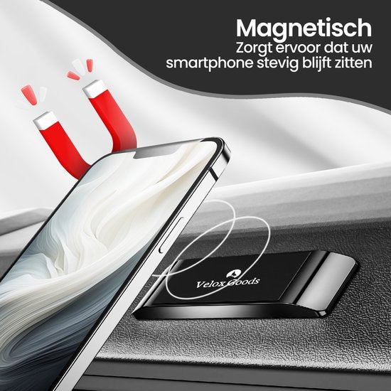 Telefoonhouder auto – Magnetisch Duo Pack – Dashboard & Voorruit – Ook voor Bureau – Universeel – Zwart-Ilumina Benelux