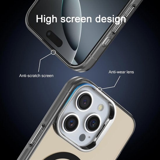 iPhone 16 Pro Max Hoesjes – Magnetische Backcover – MagSafe Compatibel – Slank & Schokbestendig – Zwart-Ilumina Benelux