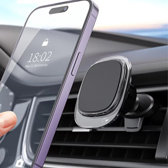 Telefoonhouder auto – Magnetisch – Ventilatierooster – Universeel – Zwart-Telefoonhouders-Ilumina Benelux