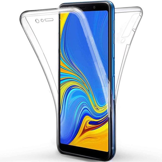 Transparant Siliconen - Voor- en Achterkant Hoesje Geschikt Voor Samsung Galaxy A7 (2018)
