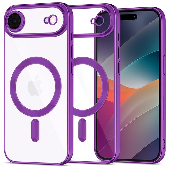 iPhone 17 Air Hoesjes – Siliconen Backcover – Camera Lens Protector – MagSafe Compatibel – Paars-Ilumina Benelux