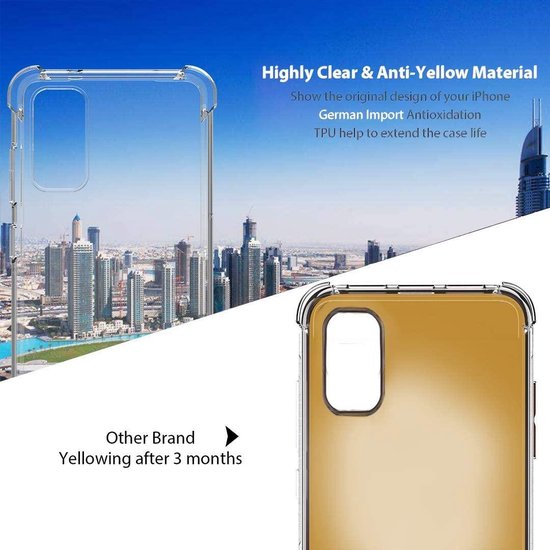 Samsung Galaxy S20 Plus Hoesjes – Anti-shock Hybrid Backcover – Inclusief 2x Screenprotector Gehard Glas – Transparant-Ilumina Benelux