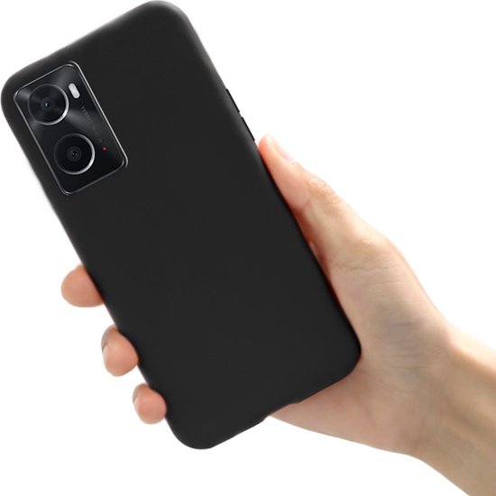 Oppo A96/A76/A36 Hoesjes – Siliconen Backcover – Schokbestendig – Zwart-Ilumina Benelux