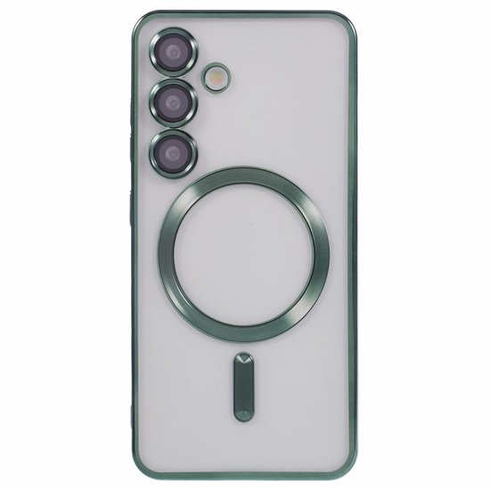 Samsung Galaxy S25 Hoesjes – Backcover – MagSafe – 2x Screenprotector – Groen