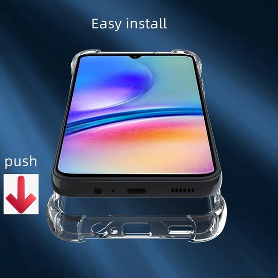 Shockproof Flexibele achterkant Silicone hoesje Transparant Geschikt voor: Samsung Galaxy A05s