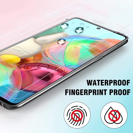 Samsung Galaxy A71 Hoesjes – Anti-Shock Siliconen Backcover – 2 Pack Screenprotector – Gehard Glas-Ilumina Benelux