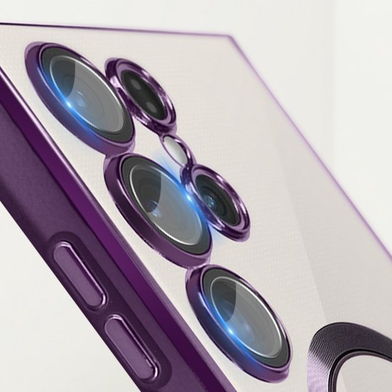 Samsung Galaxy S23 Ultra Hoesjes – MagSafe Backcover – Magnetisch – Paars-Ilumina Benelux