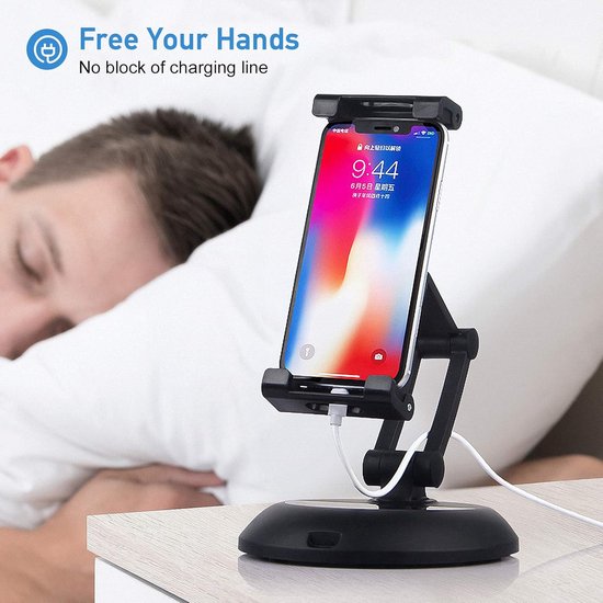 Tablethouder bureau Geschikt voor: tablet / iPad / Samsung Galaxy tab Desktop Tablet Standaard - Home verstelbare bureau of tafel standaard - zilver