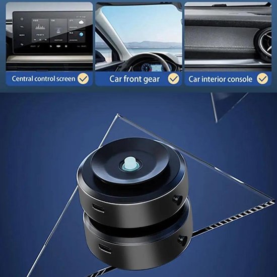Telefoonhouder auto – Dashboard & Autoruit – Vacuüm Zuignap – Universeel – Zwart-Ilumina Benelux