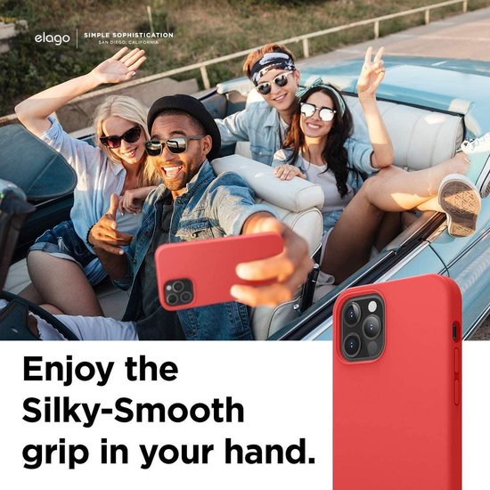 iPhone 11 Pro Hoesjes – Liquid Siliconen Backcover – Flexibele TPU Cover – Schokbestendig – Rood-Ilumina Benelux