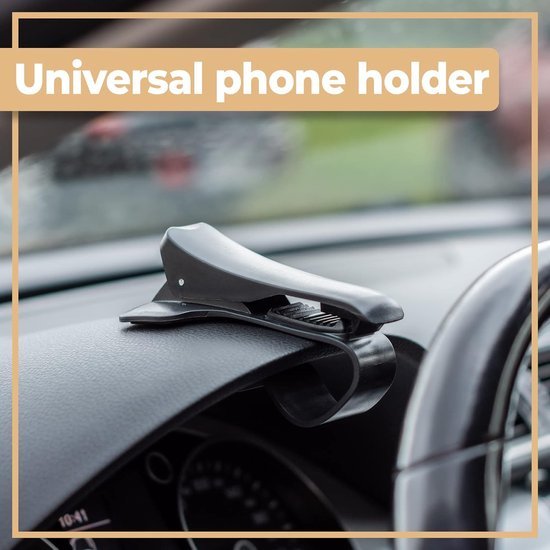 Telefoonhouder auto – Dashboard telefoonhouder – 360° draaibaar – Sterke grip – Zwart-Ilumina Benelux