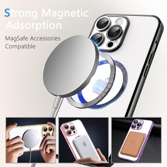 iPhone 17 Air Hoesjes – Backcover – MagSafe Compatibel – Camera Lens Protector + Screenprotector – Zwart-Ilumina Benelux