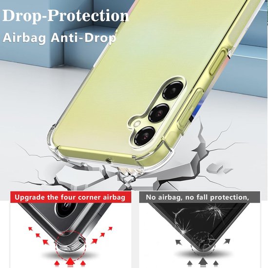 Shockproof Flexibele achterkant Silicone hoesje Transparant Geschikt voor: Samsung Galaxy A35