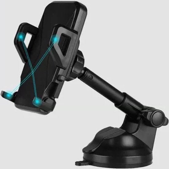 Telefoonhouder auto – Stevige zuignap – Voor raam of dashboard – Universeel GSM houder – Zwart-Ilumina Benelux