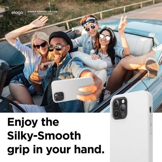iPhone 11 Hoesjes – Liquid Siliconen Backcover – Flexibele TPU Cover – Schokbestendig – Wit-Ilumina Benelux