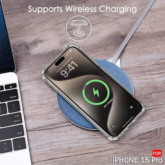 iPhone 15 Pro Hoesjes – Ultra-Hybrid Backcover – Schokbestendig – Crystal Clear – Transparant-Ilumina Benelux