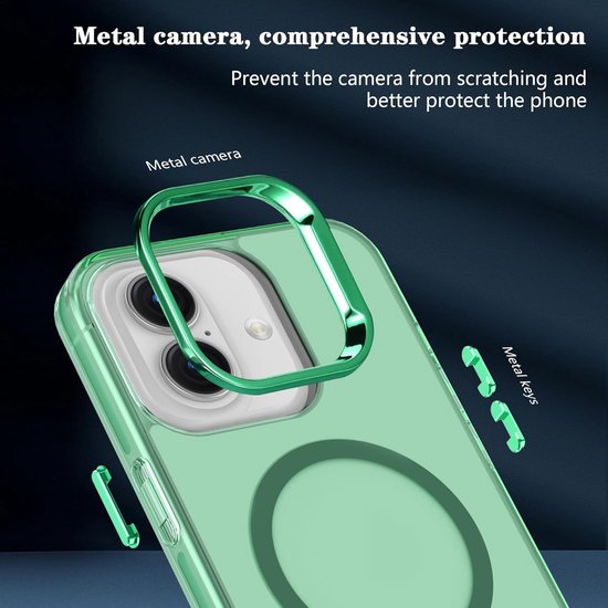 iPhone 16 Hoesjes – Magnetische Backcover – MagSafe Compatibel – Slank & Schokbestendig – Groen-Ilumina Benelux
