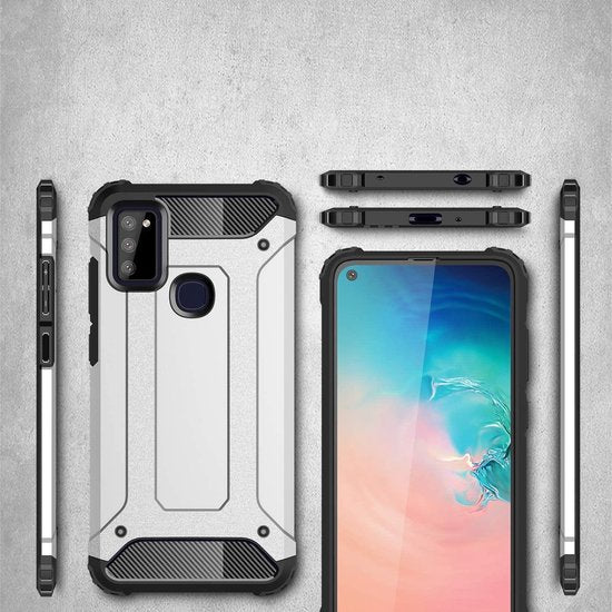 Samsung Galaxy M51 Hoesjes – Armor Hybrid Backcover – Schokbestendig – Goud-Ilumina Benelux