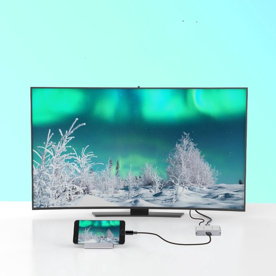 USB 3.0 naar HDMI AV-adapter – Telefoon naar HDMI Kabel Converter – Hub Adapter voor iPhone, iPad, Samsung, Android, Tablet – Full HD 1080p