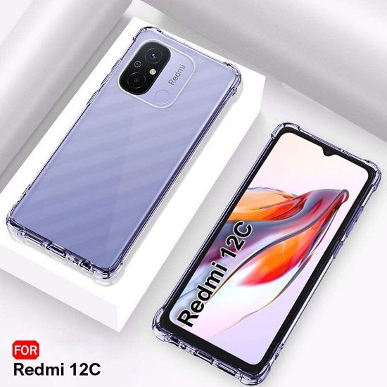 Xiaomi Redmi 12C Hoesjes – Transparante TPU Siliconen Backcover – Schokbestendig – Soft Case-Ilumina Benelux