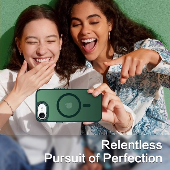 iPhone 16E Hoesjes – Matte Backcover MagSafe Compatibel – Schokbestendig – Groen-Ilumina Benelux
