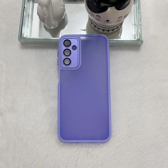 Samsung Galaxy A14 Hoesjes – Doorzichtig Siliconen Backcover – Soft Case – Lila