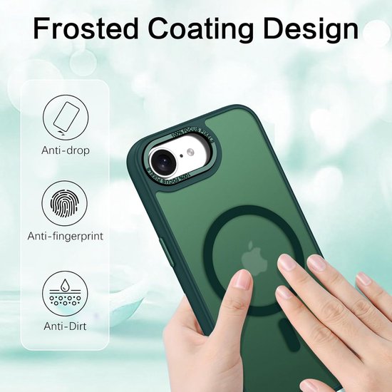 iPhone 16E Hoesjes – Matte Backcover MagSafe Compatibel – Schokbestendig – Groen-Ilumina Benelux