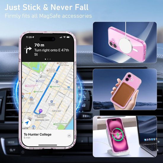 iPhone 16 Plus Hoesjes – Transparante Backcover – Schokbestendig – MagSafe Compatibel-Ilumina Benelux